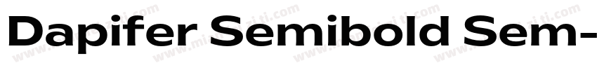 Dapifer Semibold Sem字体转换
